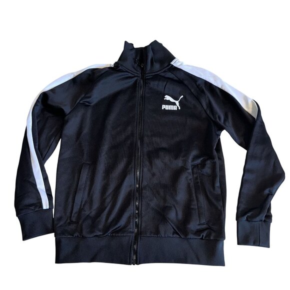 Puma Iconic t& Black Full Zip Long Sleeve Track Jacket Men's Medium M - Picture 1 of 8